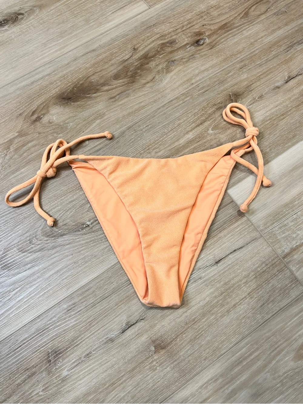 L Space Orange Tie-Side Bikini Bottoms Size Medium